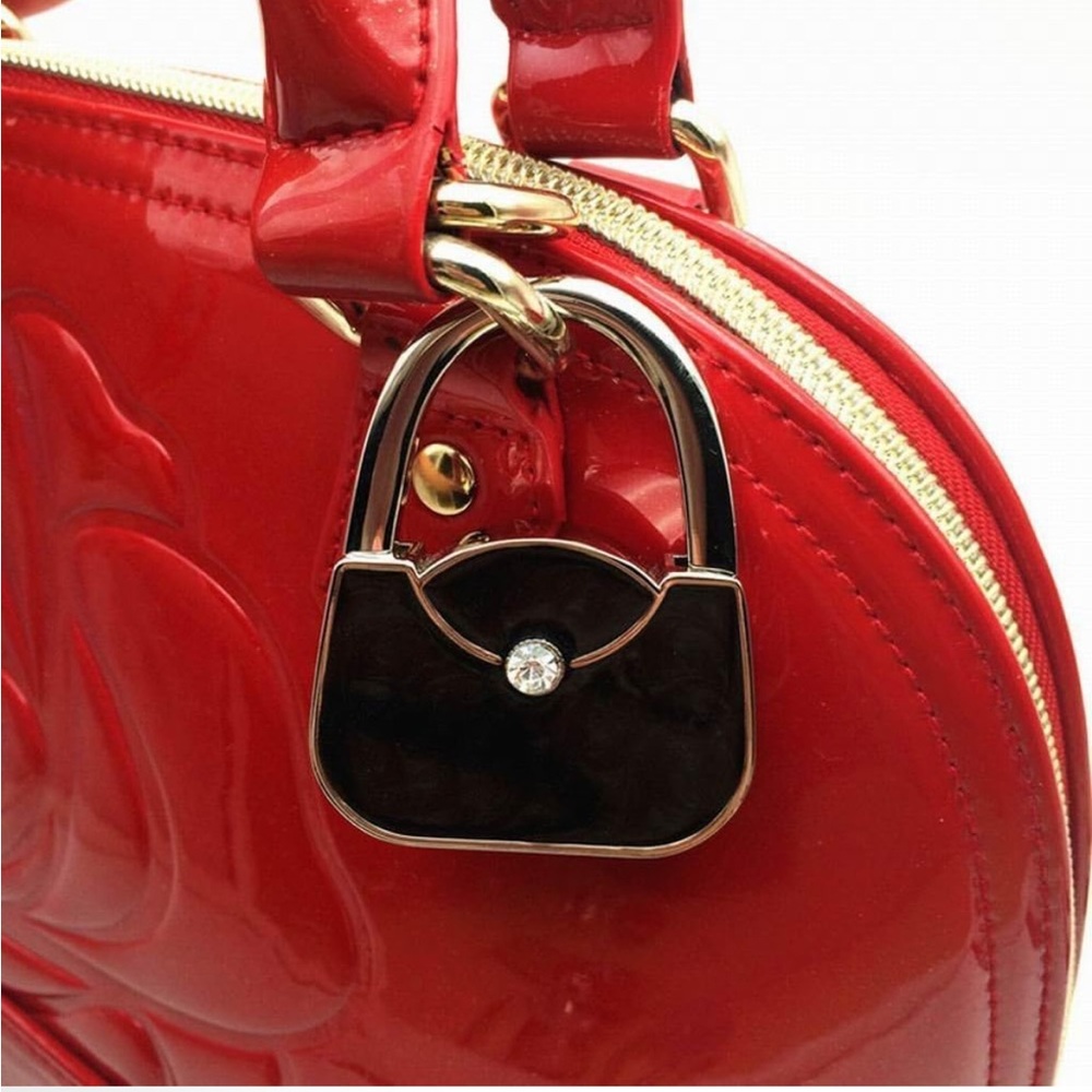 🛍️NEW Purse Hook/ Bag Charm Table Hanger Foldable Mini Handbag Shape Black